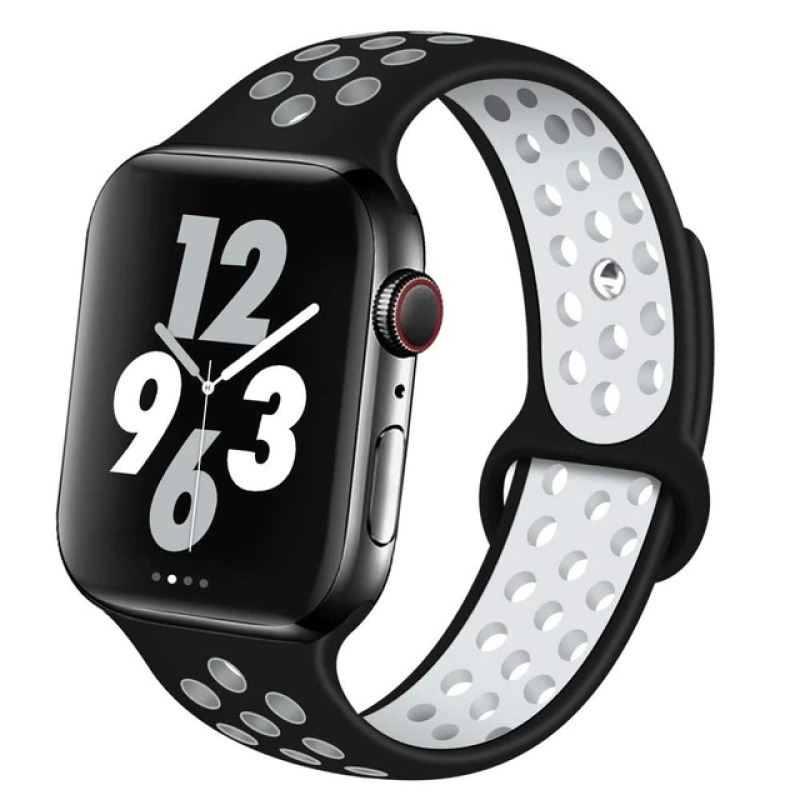 Спортивный ремешок Nike Edition для Apple Watch (SM, чёрно-белый)