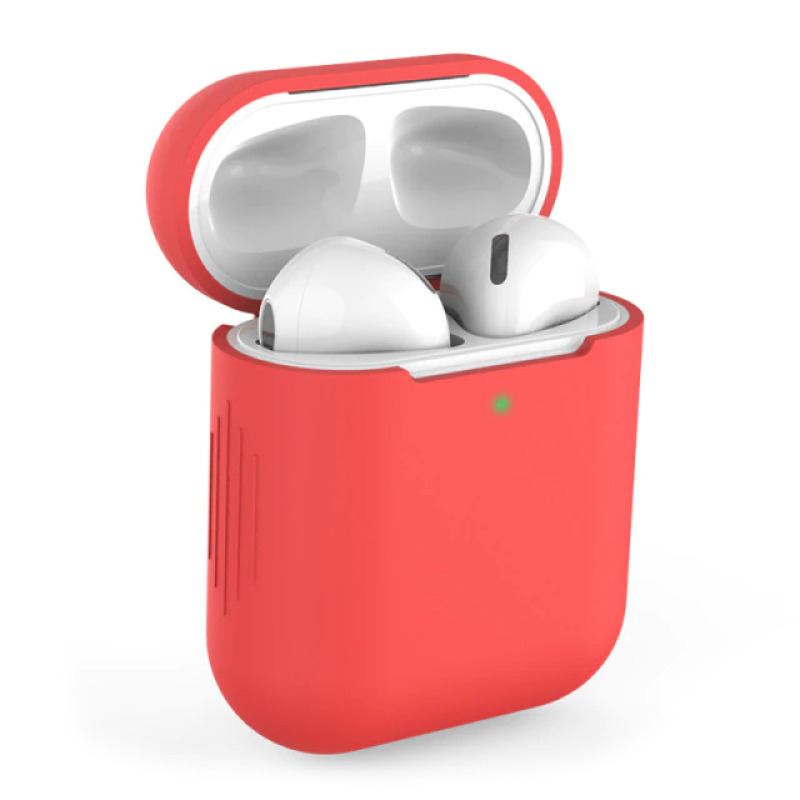 Силиконовый чехол для Apple AirPods 1-2 (красный)