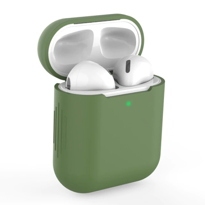 Силиконовый чехол для Apple AirPods 1-2 (зелёный)
