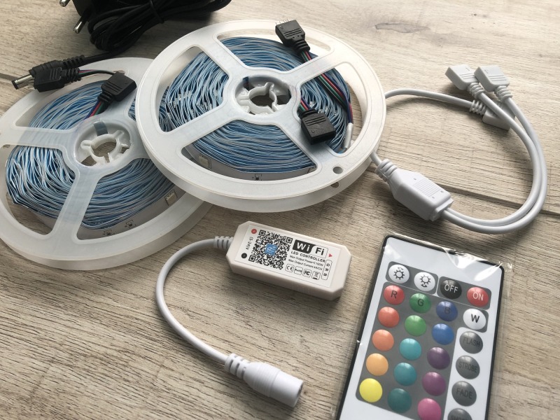 Светодиодная лента 20 метров RGB Wi-Fi + IR 24Key controller set