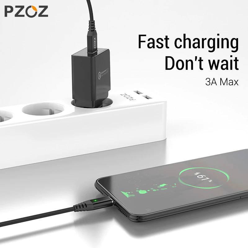 Кабель магнитный PZOZ Type-C (1м, чёрный)