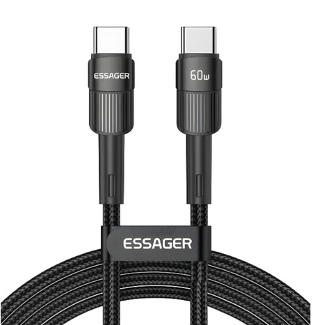 Кабель зарядный Essager Type-C (60 Вт, чёрный)
