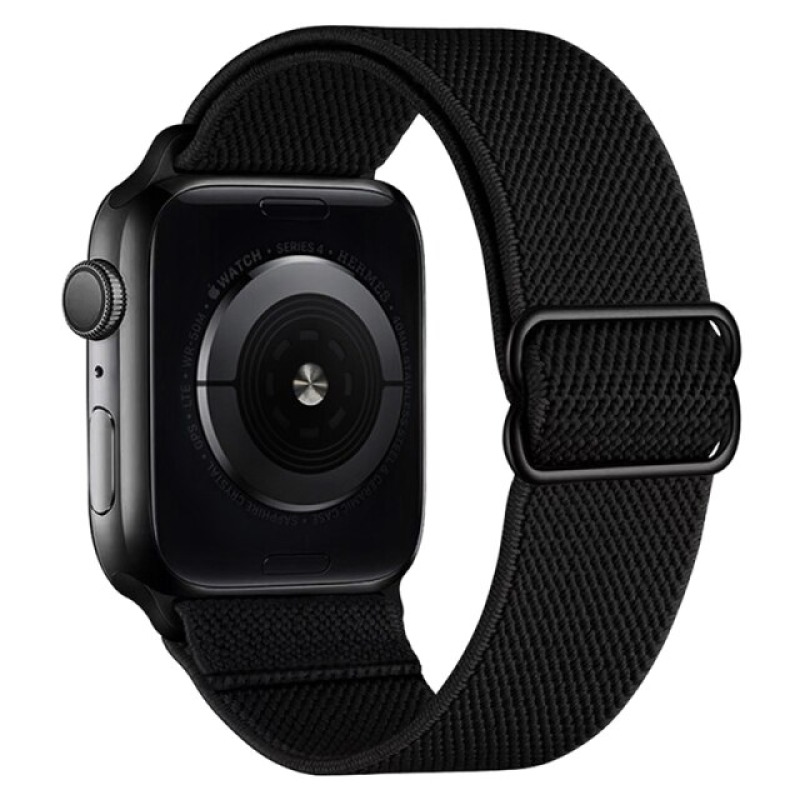 Нейлоновый ремешок с пряжкой для Apple Watch (чёрный)