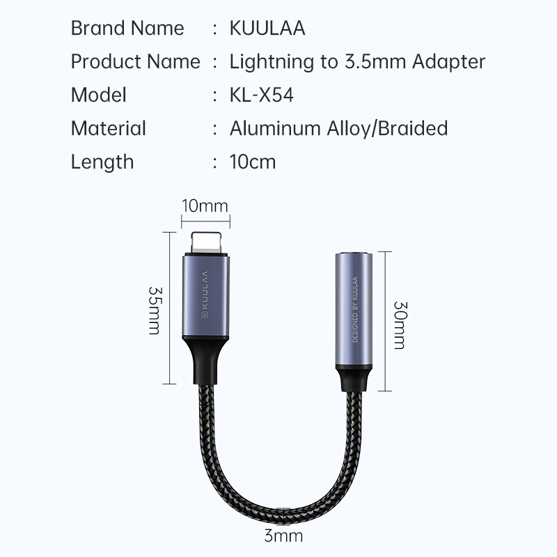 Переходник для Apple iPhone Lightning to 3.5