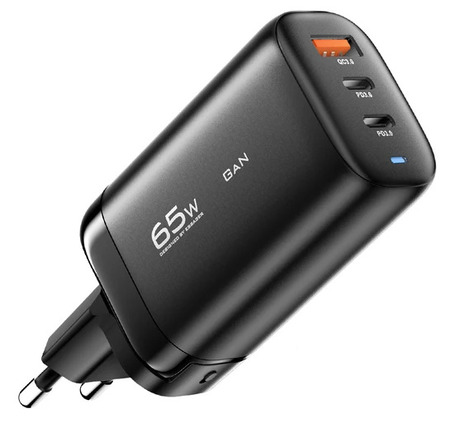Сетевое зарядное устройство Essager 2C+A 65 Вт