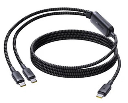 Кабель двойной Baseus Type-C (140 Вт, 1.5 м, чёрный)