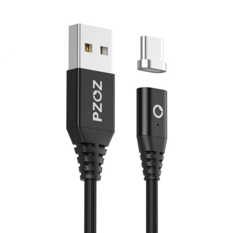 Кабель магнитный PZOZ Type-C (1м, чёрный)