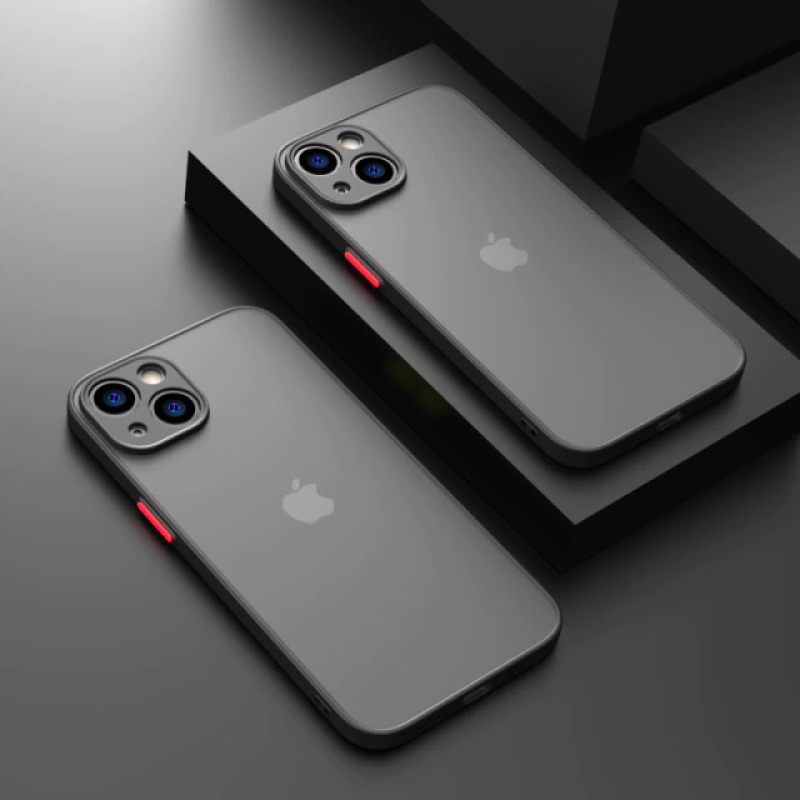 Матовый чехол для Apple iPhone (чёрный)