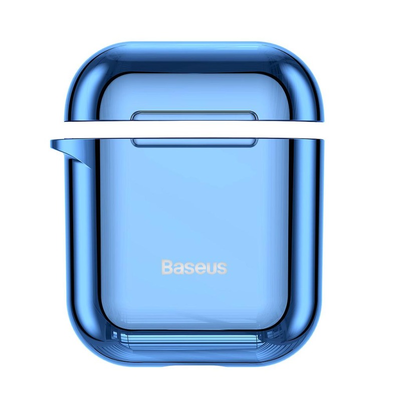 Чехол Baseus AirPods 1/2 (синий-глянец)