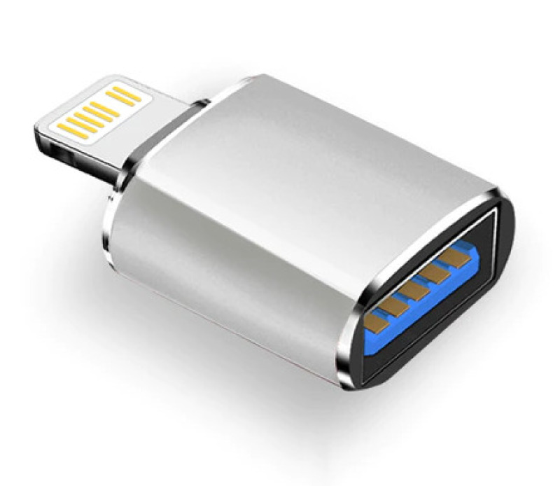 OTG переходник Lightning на USB 3.0 [серый]