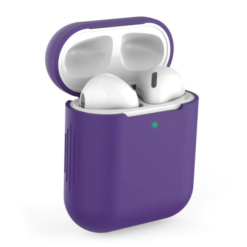 Силиконовый чехол для Apple AirPods 1-2 (фиолетовый)