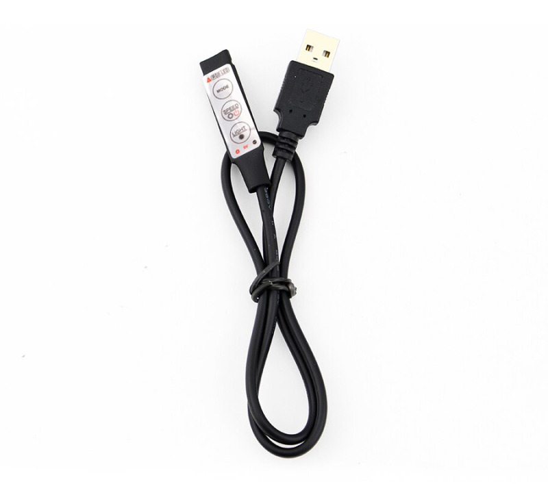 Контроллер для светодиодной ленты 3 кнопки (5V, RGB, 4pin)