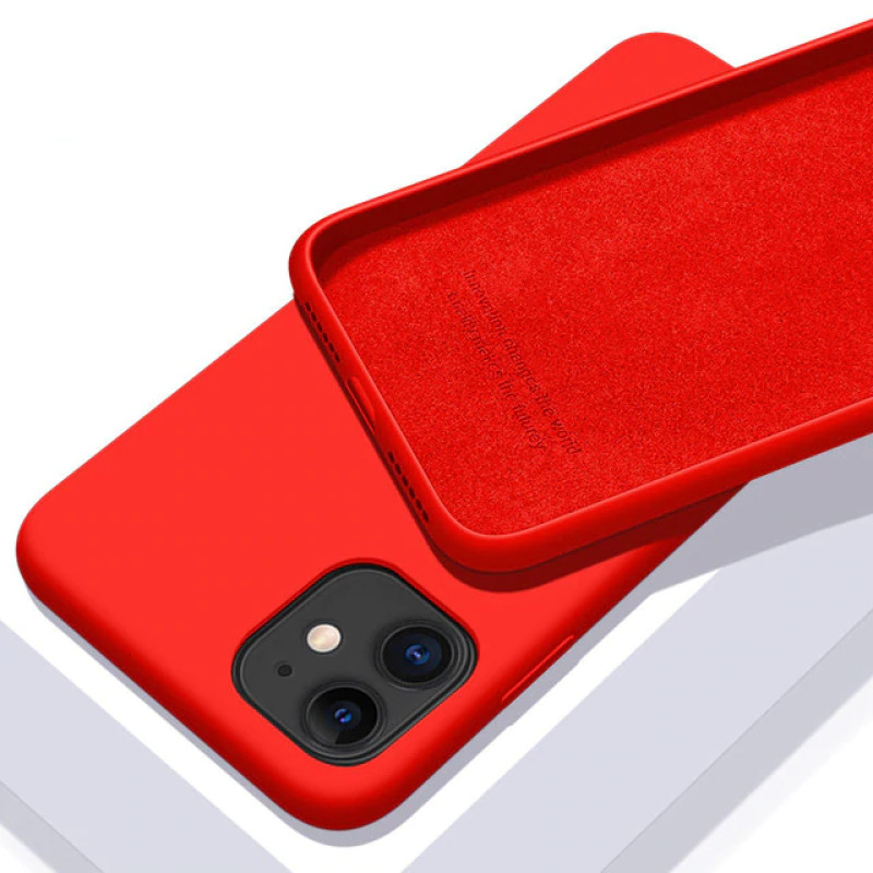 Силиконовый чехол для Apple iPhone (красный)